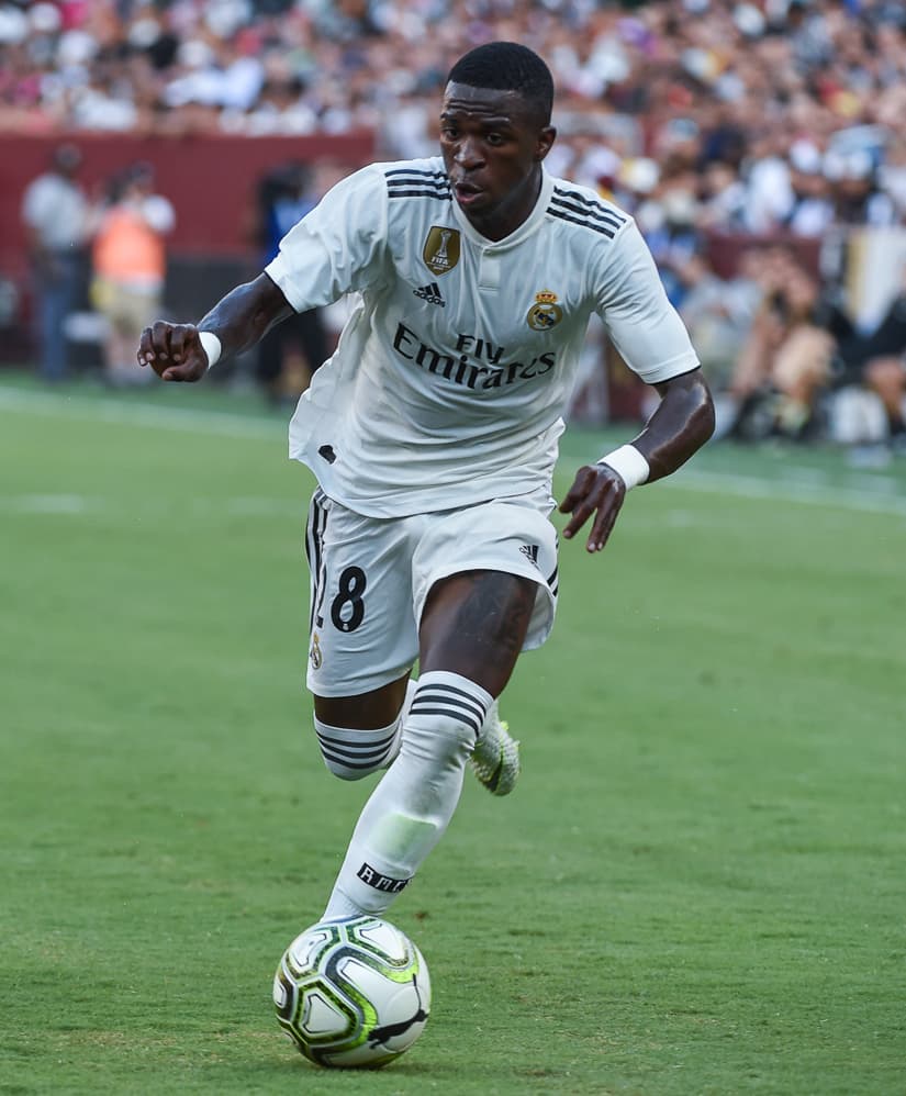 Vinicius Jr playing for Real Madrid