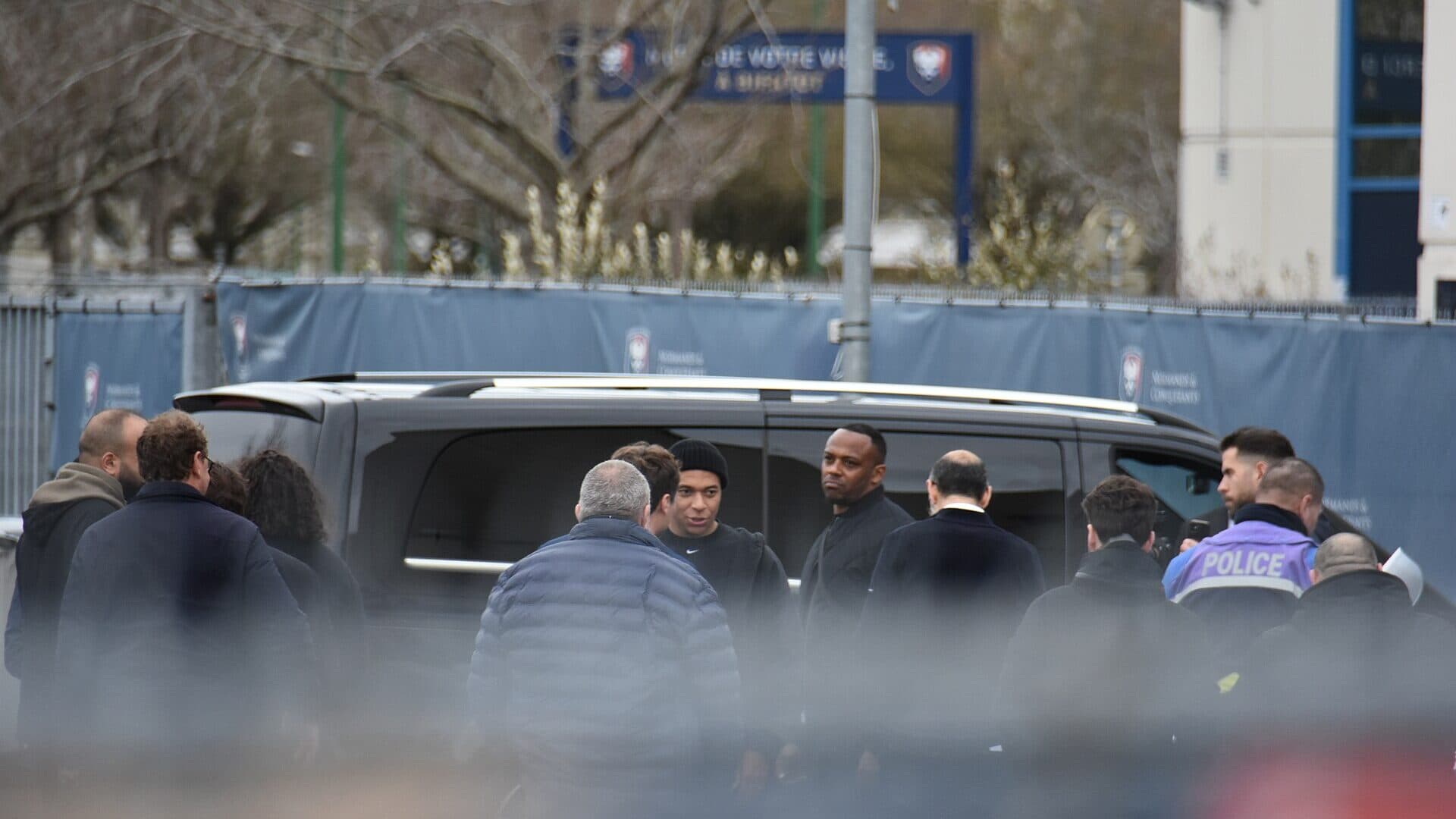 Kylian Mbappé lors d'une visite publique