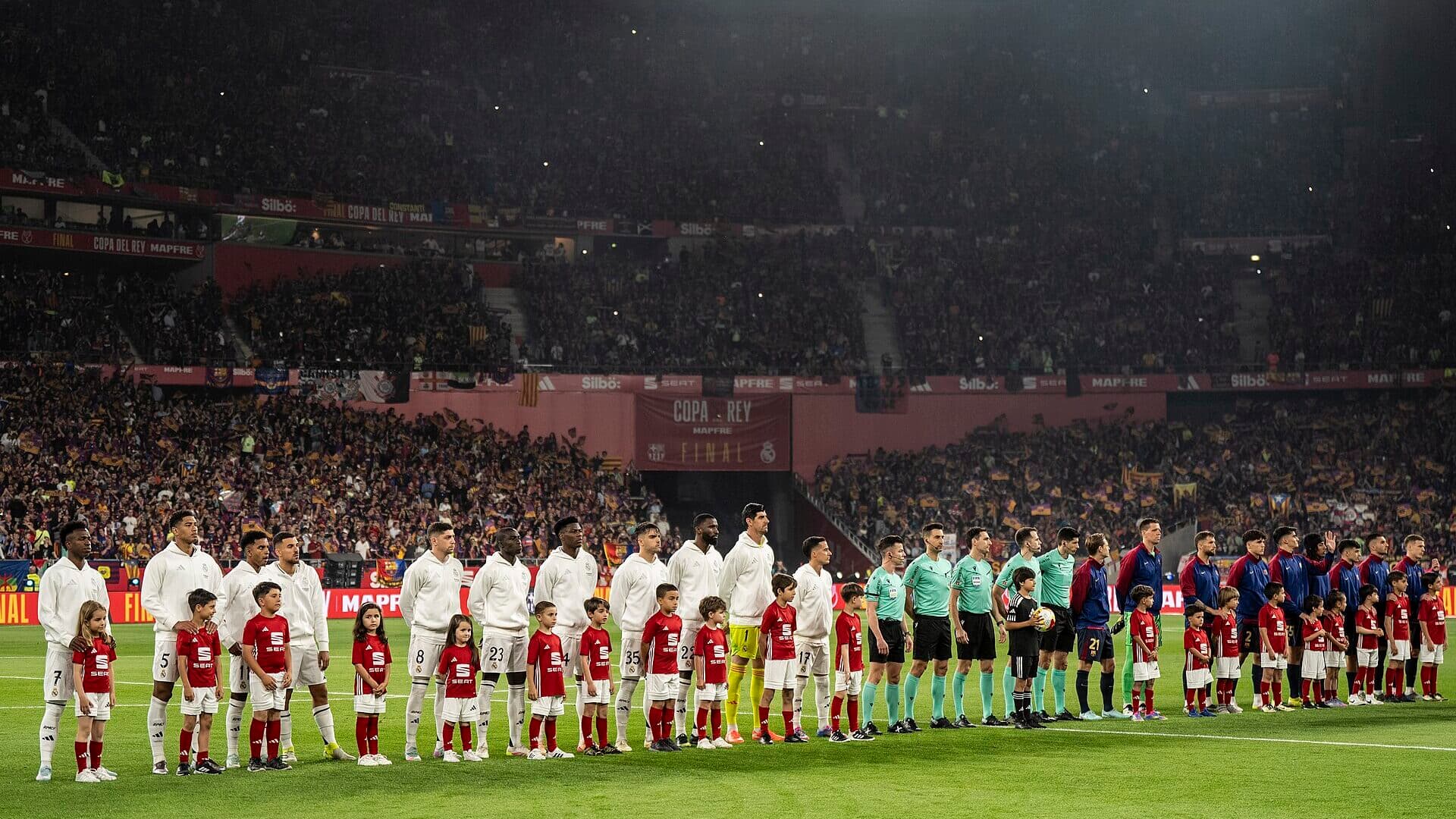 Joueurs du Real Madrid lors de la finale de la Copa del Rey 2025